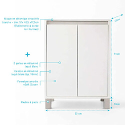 Acheter Aurlane Meuble salle de bain 50 cm