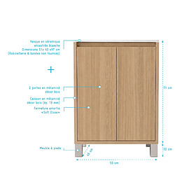 Acheter Aurlane Meuble salle de bain 50 cm