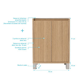 Acheter Aurlane Meuble salle de bain 70 cm
