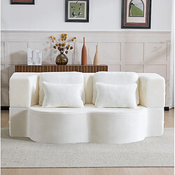 Acheter STILVORA Canapé de sol blanc en mousse et ressorts pliable sans montage