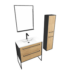 Avis Aurlane Ensemble meuble salle de bain 80 cm avec colonne