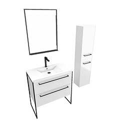 Avis Aurlane Ensemble meuble salle de bain 80 cm avec colonne