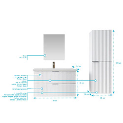 Acheter Aurlane Ensemble meuble salle de bain 60 cm avec colonne