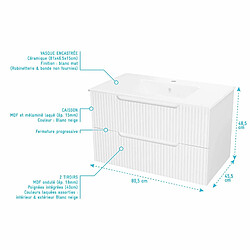 Acheter Aurlane Ensemble meuble salle de bain 80 cm avec colonne