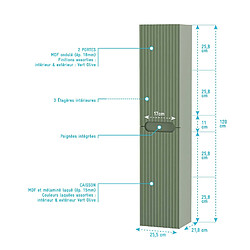 Aurlane Ensemble meuble salle de bain 80 cm avec colonne pas cher