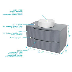 Acheter Aurlane Ensemble meuble salle de bain 80 cm avec colonne