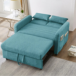 Avis STILVORA Canapé-lit 166/95 cm bleu vert antique en mousse avec dossier réglable