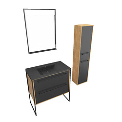 Avis Aurlane Ensemble meuble salle de bain 80 cm avec colonne
