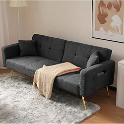 Acheter STILVORA Canapé-lit 175/64/72 cm gris antique en mousse avec dossier réglable