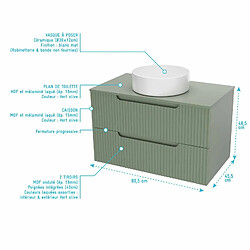 Acheter Aurlane Ensemble meuble salle de bain 80 cm avec colonne