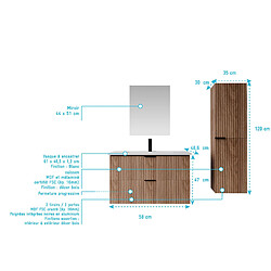 Acheter Aurlane Ensemble meuble salle de bain 60 cm avec colonne