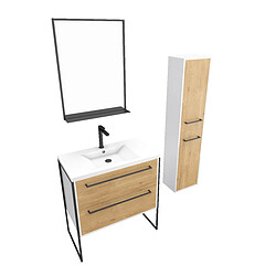Avis Aurlane Ensemble meuble salle de bain 80 cm avec colonne