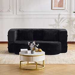 Acheter STILVORA Canapé futon noir en mousse haute densité convertible pliable sans montage