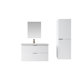 Avis Aurlane Ensemble meuble salle de bain 60 cm avec colonne