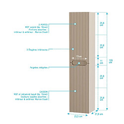 Aurlane Ensemble meuble salle de bain 80 cm avec colonne pas cher