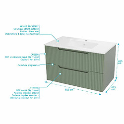 Acheter Aurlane Ensemble meuble salle de bain 80 cm avec colonne