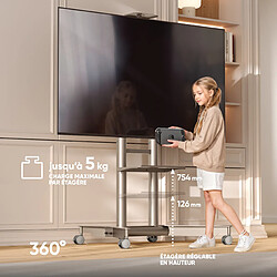 ONKRON Support TV Roulettes pour 32-75",60 kg,VESA 200x200 - 600x400,Champagne TS1571-? pas cher