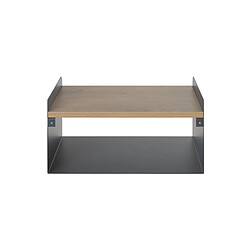Paris Prix Étagère Murale 2 Niveaux Korfu 40cm Anthracite & Chêne pas cher