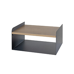 Avis Paris Prix Étagère Murale 2 Niveaux Korfu 40cm Anthracite & Chêne