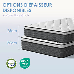 Avis DEWINNER Ensemble matelas + sommier 140x190 cm, épaisseur 25cm