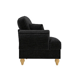 Acheter STILVORA Canapé noir en chenille avec jupe amovible et coussin mobile