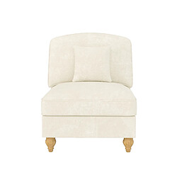 STILVORA Canapé sans accoudoirs blanc en chenille avec jupe amovible et coussin pas cher