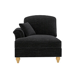 STILVORA Canapé noir en chenille avec jupe amovible et coussin mobile pas cher