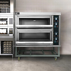 Acheter Monstershop Four à Pizza Pâtissier Double Niveaux Triphasé Monophasé Électrique 400° C