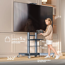 ONKRON Support TV Roulettes pour 32-75", max 60 kg, VESA 200x200-600x400, Graphite TS1571-G pas cher