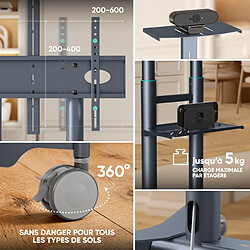 Acheter ONKRON Support TV Roulettes pour 32-75", max 60 kg, VESA 200x200-600x400, Graphite TS1571-G