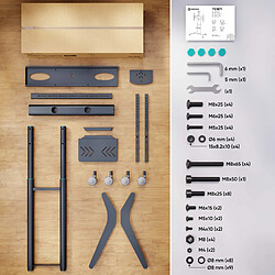 ONKRON Support TV pour 55" - 90", max 90 kg, VESA 200x200 - 800x600, Graphite TS1871-G pas cher