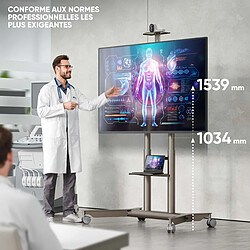 Avis ONKRON Support TV Roulettes pour 55 - 90",90 kg,VESA 200x200 - 800x600,Champagne TS1871-C