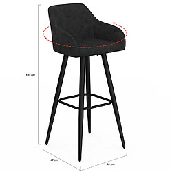 Idmarket Lot de 4 tabourets de bar pas cher