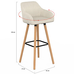 Idmarket Lot de 4 tabourets de bar pas cher