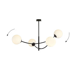 Acheter Plafonnier Emibig Hunter noir/opale 4xE14 dimmable 63cm