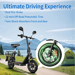Avis Trottinette électrique Pliable TWOFISH M5 PRO-E,moteur 500W,48V 13AH,Noir