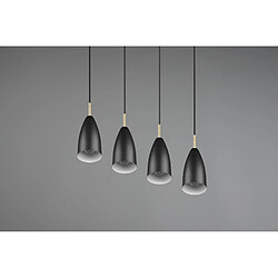 Acheter Lustre FARIN noir métal RL 4xE14 dimmable IP20 150cm