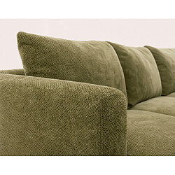 Bestmobilier Gabin - Canapé d'angle droit 5 places en velours texturé pas cher