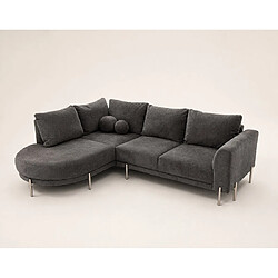 Avis Bestmobilier Gabin - Canapé d'angle gauche 5 places en velours texturé