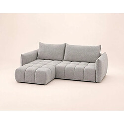 Avis Bestmobilier Ambroise - Canapé d'angle gauche 4 places convertible avec coffre en velours texturé
