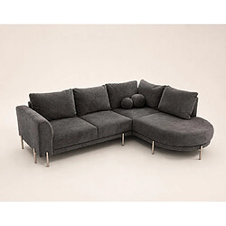 Avis Bestmobilier Gabin - Canapé d'angle droit 5 places en velours texturé