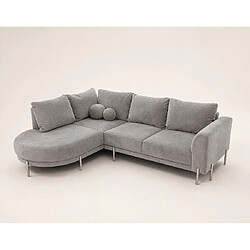 Avis Bestmobilier Gabin - Canapé d'angle gauche 5 places en velours texturé