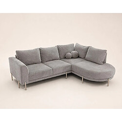 Avis Bestmobilier Gabin - Canapé d'angle droit 5 places en velours texturé