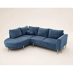 Avis Bestmobilier Gabin - Canapé d'angle gauche 5 places en velours texturé
