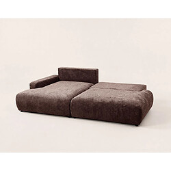 Acheter Bestmobilier Pivoine - Canapé d'angle ouvert gauche 4 places convertible avec coffre en tissu texturé