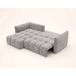 Acheter Bestmobilier Ambroise - Canapé d'angle gauche 4 places convertible avec coffre en velours texturé