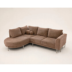 Avis Bestmobilier Gabin - Canapé d'angle gauche 5 places en velours texturé
