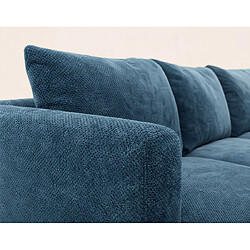 Acheter Bestmobilier Gabin - Canapé d'angle droit 5 places en velours texturé