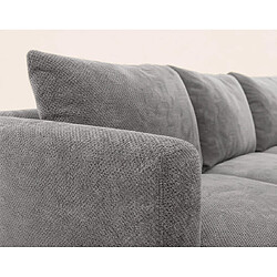 Acheter Bestmobilier Gabin - Canapé d'angle droit 5 places en velours texturé