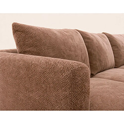 Acheter Bestmobilier Gabin - Canapé d'angle droit 5 places en velours texturé